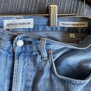 Denim Forum Sky Blue Cropped Jeans